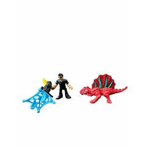 Retired Imaginext Dinosaur Jurassic World Dr. Malcolm & Dimetrodon Set